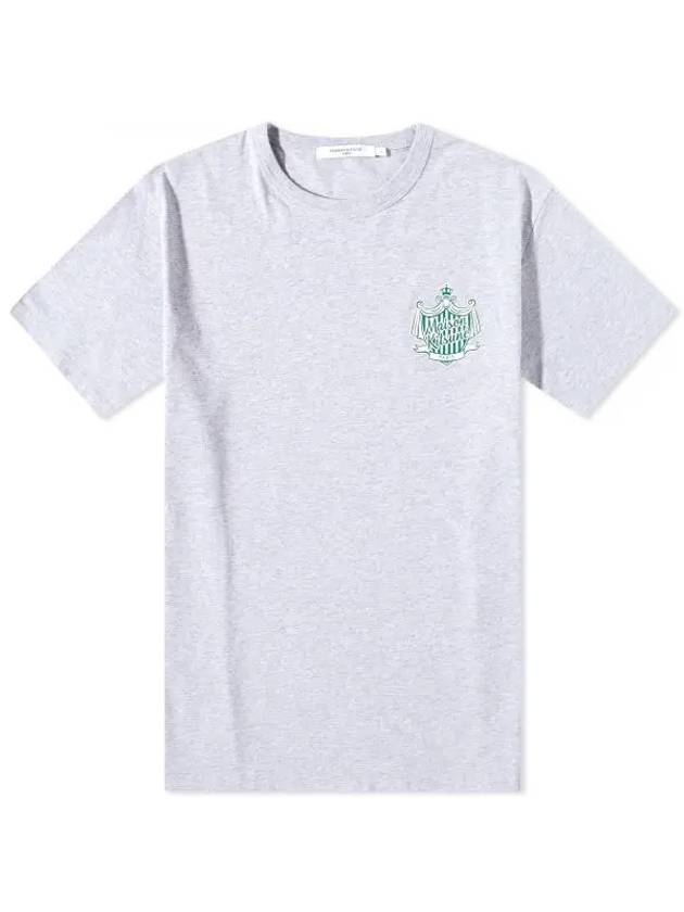 Crest Short Sleeve T-Shirt Light Grey Melange - MAISON KITSUNE - BALAAN 1