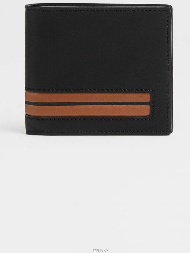 Zegna Black Smooth Leather Billfold 8cc Bicycle Wallet FREE - ERMENEGILDO ZEGNA - BALAAN 5