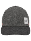 Striped Wool Ball Cap Grey - THOM BROWNE - BALAAN 2