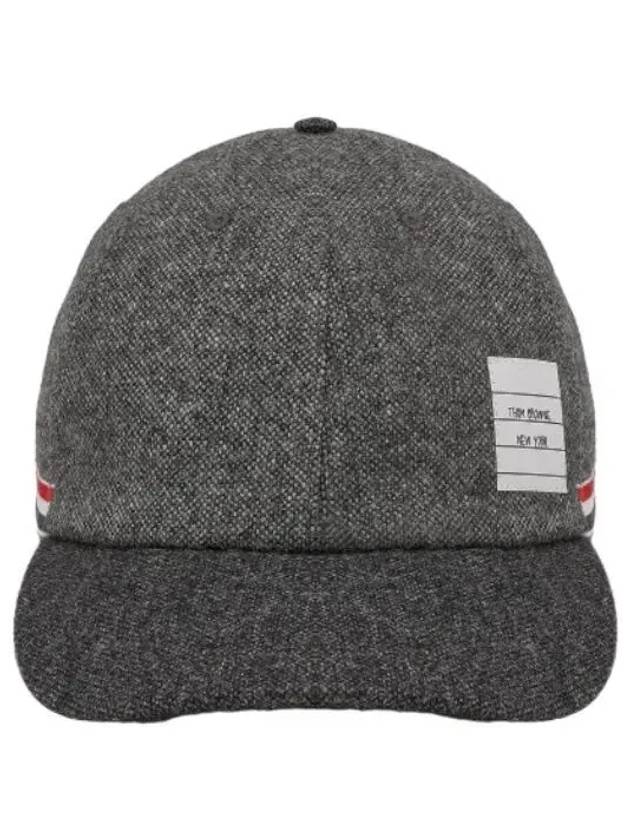 Striped Wool Ball Cap Grey - THOM BROWNE - BALAAN 2