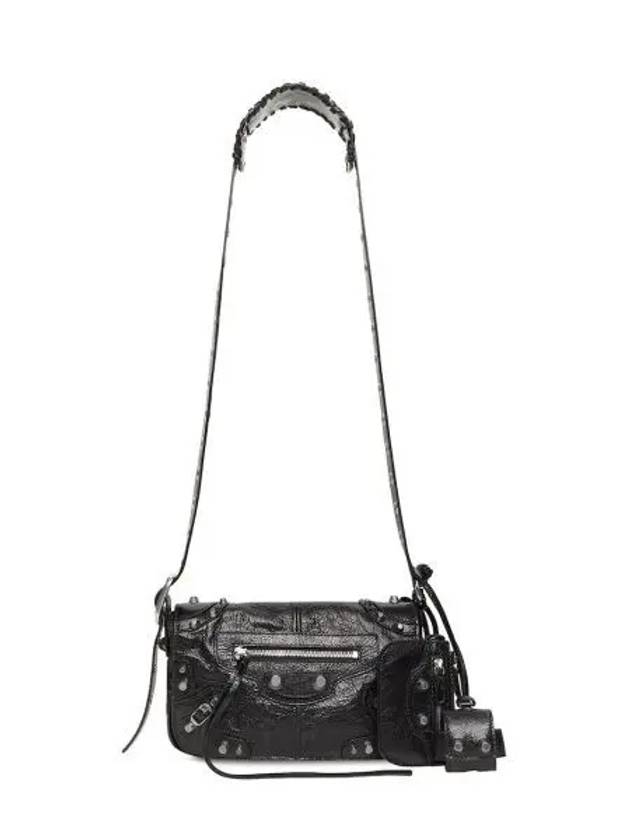 Zipper Stud Arena Lambskin Shoulder Bag Black - BALENCIAGA - BALAAN 2