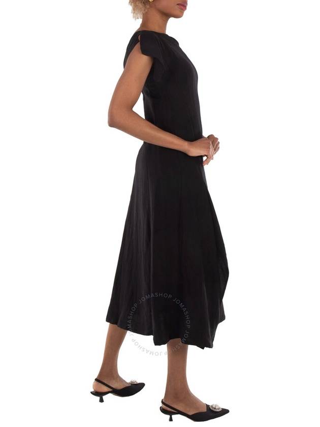 Yohji Yamamoto Black Asymmetric Dress, Brand Size 1 (X-Small) - YOHJI YAMAMOTO - BALAAN 3