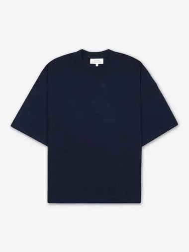 Piu Branded Overfit Short Sleeve T Shirt Darkest Navy PIUSNM1327DARKESTNAVY - STUDIO NICHOLSON - BALAAN 1