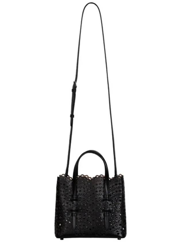 Mina 20 Vienne Wave Lux Calfskin Tote Bag Black - ALAIA - BALAAN 4