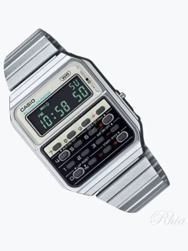 CA 500WE 7BDF 7B Data Bank Digital Square Vintage Retro Metal Watch - CASIO - BALAAN 1