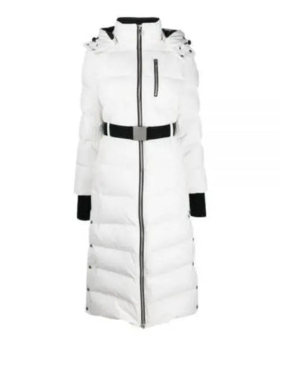 Cloud Belted Hooded Long Padded White - MOOSE KNUCKLES - BALAAN 2