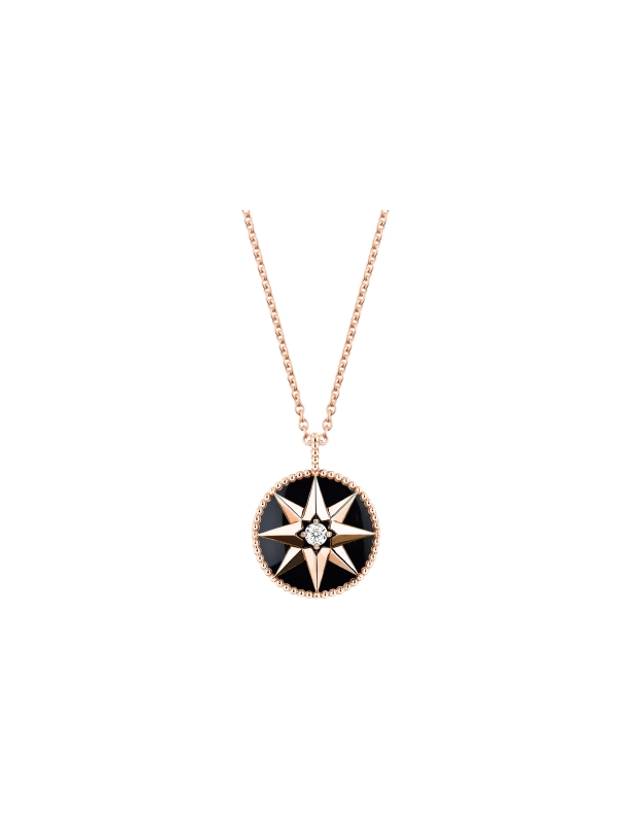 Rose de Vent Medallion Necklace Gold Black - DIOR - BALAAN 1