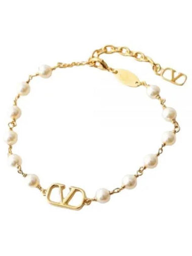 5W0J0G16 UXM 23R 5W2J0G16 Beaded V logo bracelet - VALENTINO - BALAAN 1