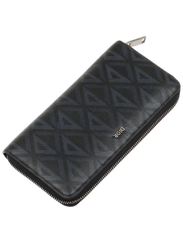 Black CD Diamond Canvas Zipper Long Wallet - DIOR - BALAAN 4