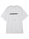 Logo Print Short Sleeve T-Shirt White - BURBERRY - BALAAN 2