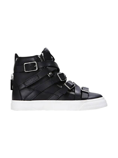 JETI Multibuckle Leather High Top Sneakers Black - GIUSEPPE ZANOTTI - BALAAN 1