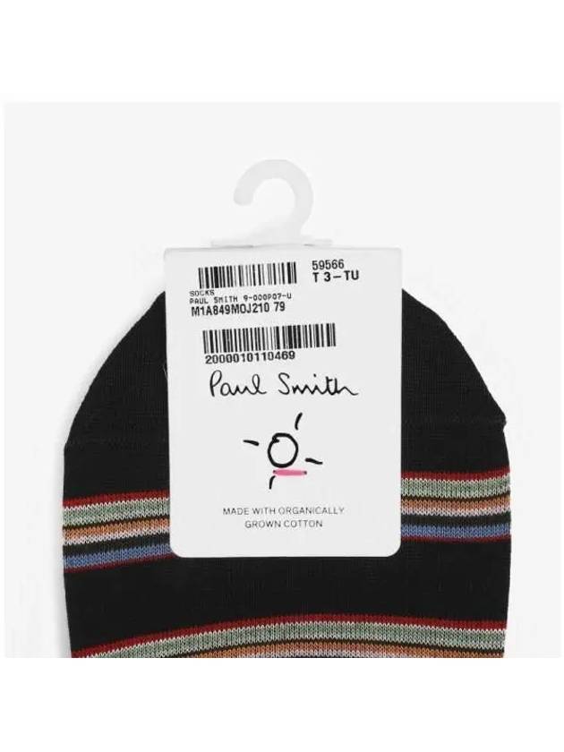 Striped Fake Cotton Socks Black - PAUL SMITH - BALAAN 5