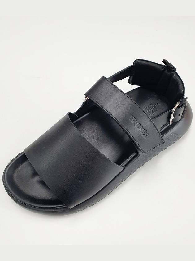 Archipel Velcro Sandals Black - HERMES - BALAAN 7