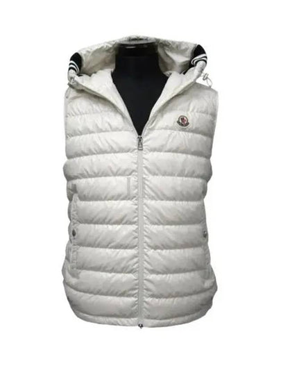 Clai Logo Patch Down Vest White - MONCLER - BALAAN 2