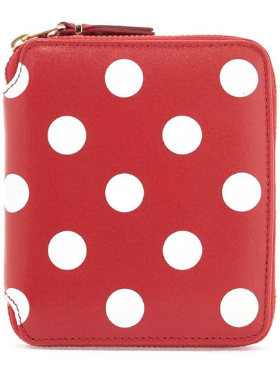 Polka Dot Zipper Halfwallet Red - COMME DES GARCONS WALLET - BALAAN 2