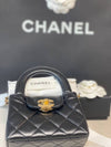 Classic Chain Shiny Aged Calfskin Mini Bag Black - CHANEL - BALAAN 5