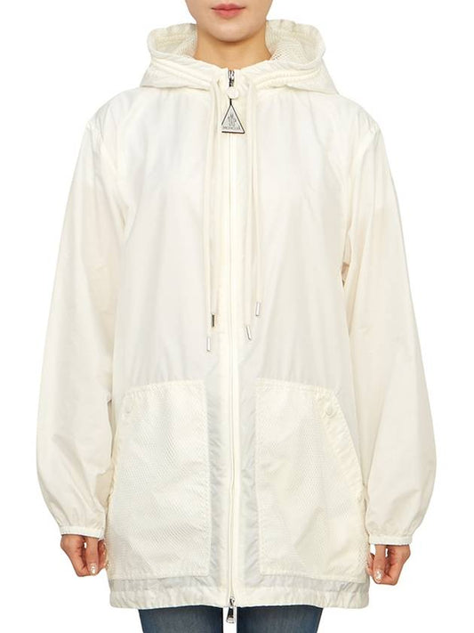 Women's Iole Logo Patch Windbreaker White - MONCLER - BALAAN 2