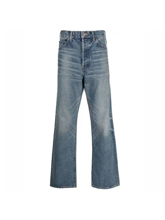Men's Union Wash Mid Rise Cut Jeans Blue - CELINE - BALAAN 1
