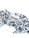 Floral Print Cotton Scrunchie Blue - GANNI - BALAAN 5