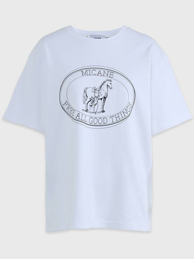 Wood Horse Overfit Short Sleeve T Shirt - MICANE - BALAAN 6