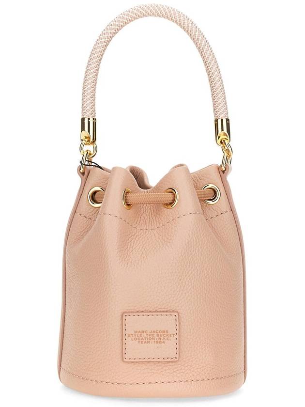 Women's Micro Leather Mini Bucket Bag Rose - MARC JACOBS - BALAAN 5