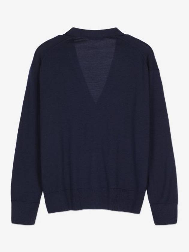 Dressed Fox Patch Relaxed Cardigan Navy - MAISON KITSUNE - BALAAN 3