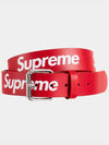 Refit leather belt SS24A27 RED - SUPREME - BALAAN 3