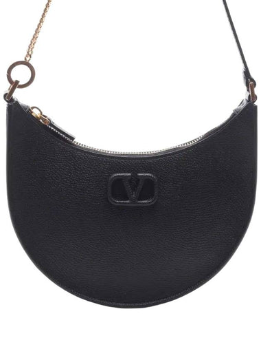 V Logo Mini Shoulder Bag Black - VALENTINO - BALAAN 1