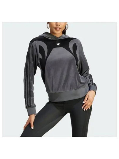 Women's Cut Line Hoodie Grey - ADIDAS - BALAAN 2