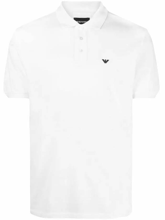 Mini Logo Short Sleeve Polo Shirt White - EMPORIO ARMANI - BALAAN 2