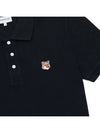 Fox Head Patch Cotton Polo Shirt Black - MAISON KITSUNE - BALAAN 5