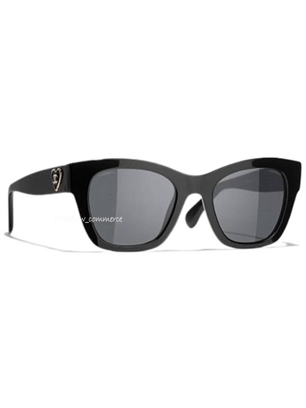 Eyewear Heart Logo Square Sunglasses Black - CHANEL - BALAAN 2