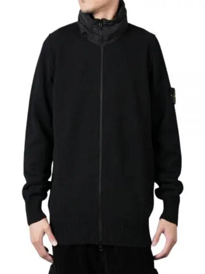 Wappen Patch Zip Up Jacket Black - STONE ISLAND - BALAAN 2