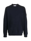 Stretch Cotton Fleece Mock Turtleneck Sweatshirt Navy - STONE ISLAND - BALAAN 2