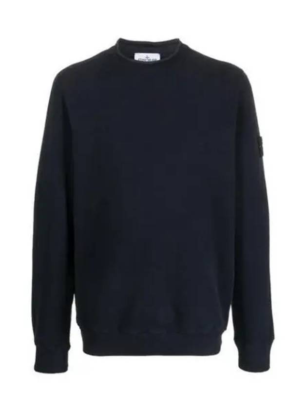 Stretch Cotton Fleece Mock Turtleneck Sweatshirt Navy - STONE ISLAND - BALAAN 2