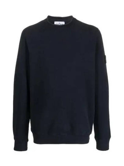 Stretch Cotton Fleece Mock Turtleneck Sweatshirt Navy - STONE ISLAND - BALAAN 2