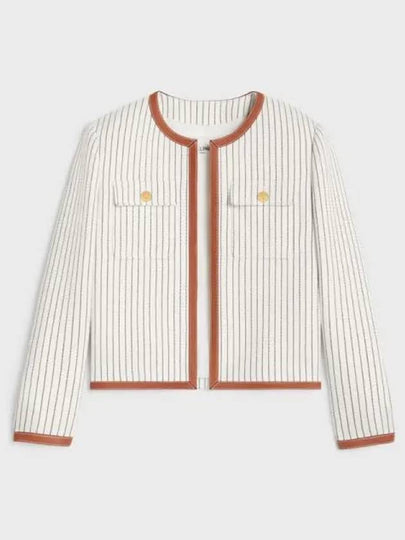 Chelsea Stripe Wool Jacket Ivory - CELINE - BALAAN 2