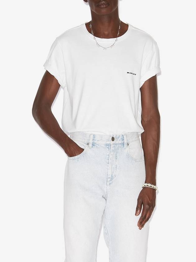 Zafferh Cotton Short Sleeve T-Shirt White - ISABEL MARANT - BALAAN 2