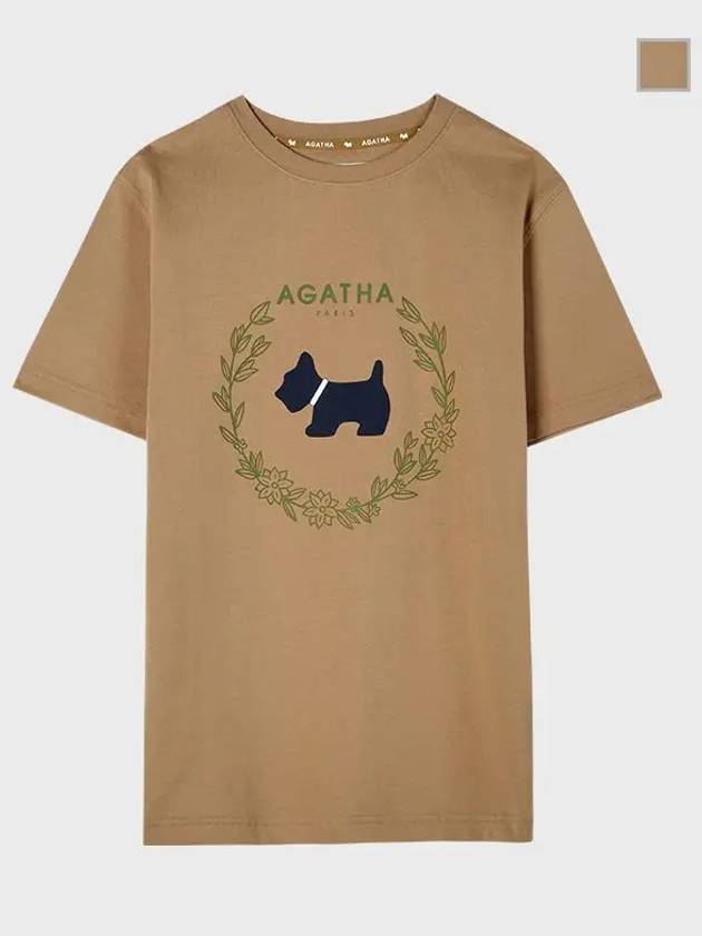 50th Anniversary Flower Agatha Scotty Logo Short Sleeve T-Shirt AGT136 109 - AGATHA APPAREL - BALAAN 3