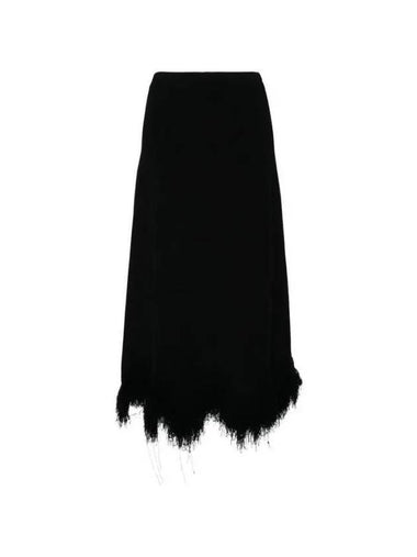 ULLA JOHNSON black tassel decorated long skirt PF240711 ONX - ETC - BALAAN 1