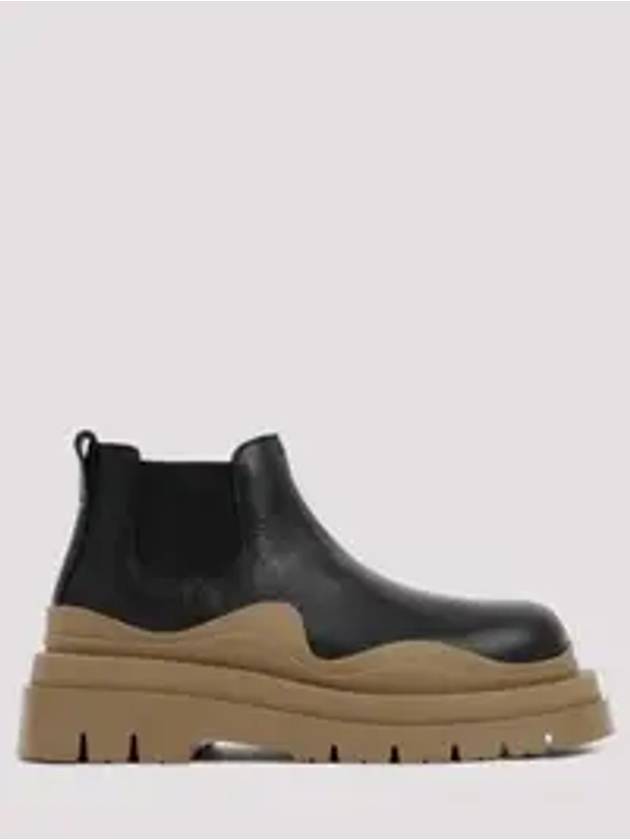 Tire Ankle Chelsea Boots Black Jute - BOTTEGA VENETA - BALAAN 3