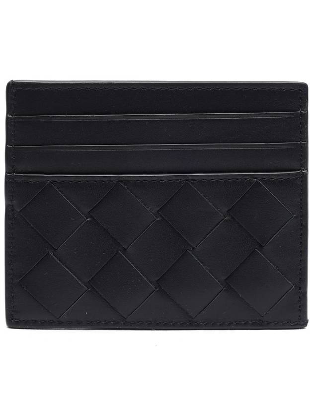 Intrecciato Leather Card Wallet Black - BOTTEGA VENETA - BALAAN 5