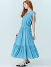 Summer pleated maxi dress_Blue - OPENING SUNSHINE - BALAAN 4