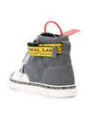 logo belt strap high-top sneakers gray - OFF WHITE - BALAAN 4