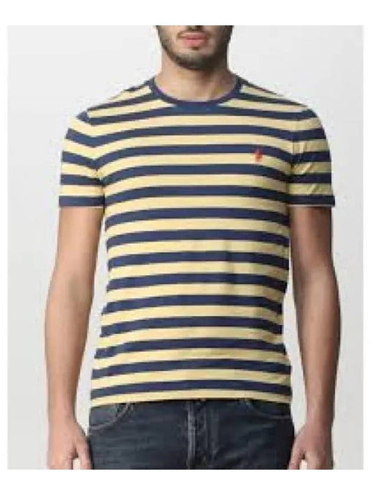 Custom slim fit striped jersey t shirt yellow 1236380 - POLO RALPH LAUREN - BALAAN 1