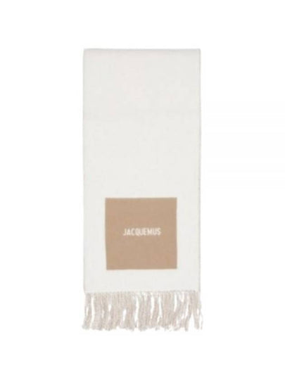 Logo Detail Fringe Muffler Beige - JACQUEMUS - BALAAN 2