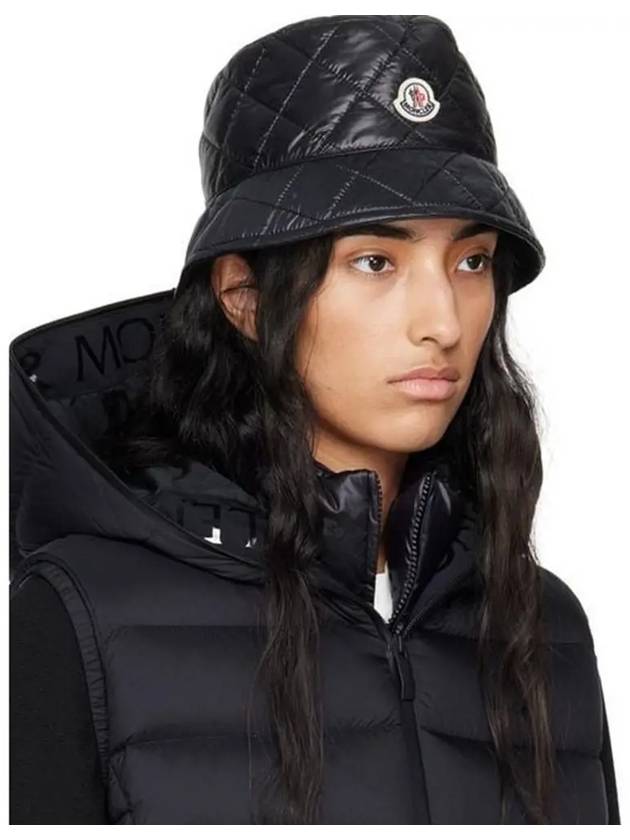 Quilted bucket hat black 3B00023 788LD - MONCLER - BALAAN 4