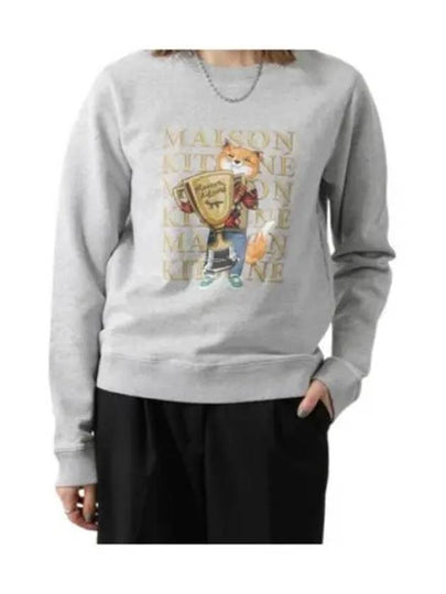 Fox Champion Print Sweatshirt Grey - MAISON KITSUNE - BALAAN 2