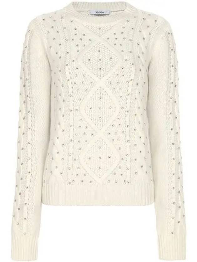 Ivory Onde Wool Cashmere Knit 001 1209754 - MAX MARA - BALAAN 1