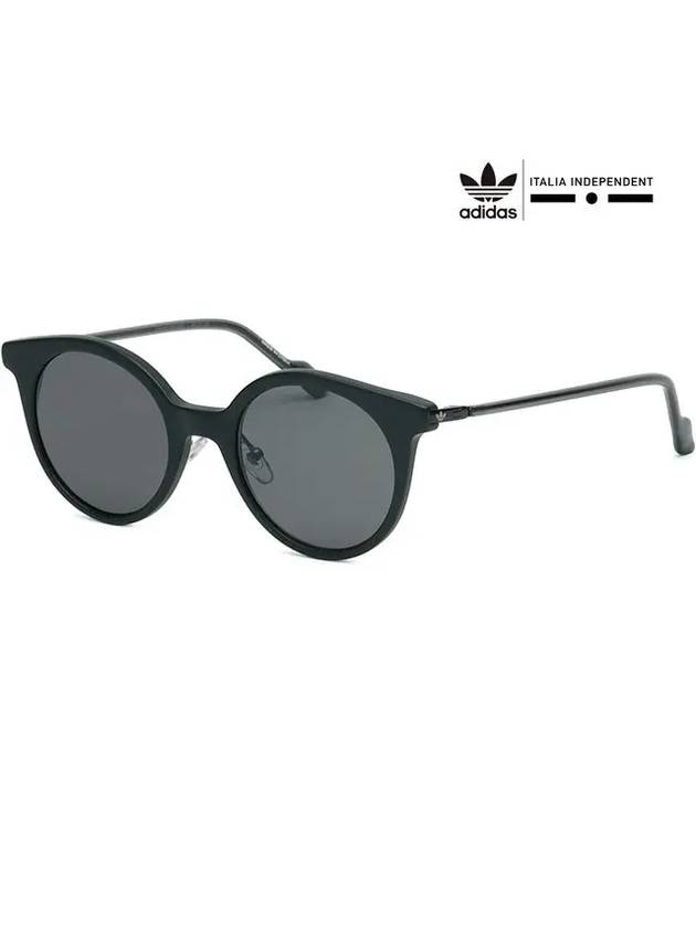 Sunglasses AOK007 009 000 Black matte horn rim round fashion - ADIDAS - BALAAN 1